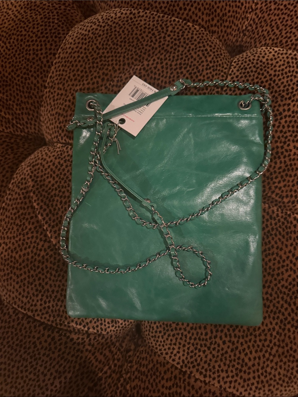 HOBO Green Chain-Accent Women's Shoulder Bag
